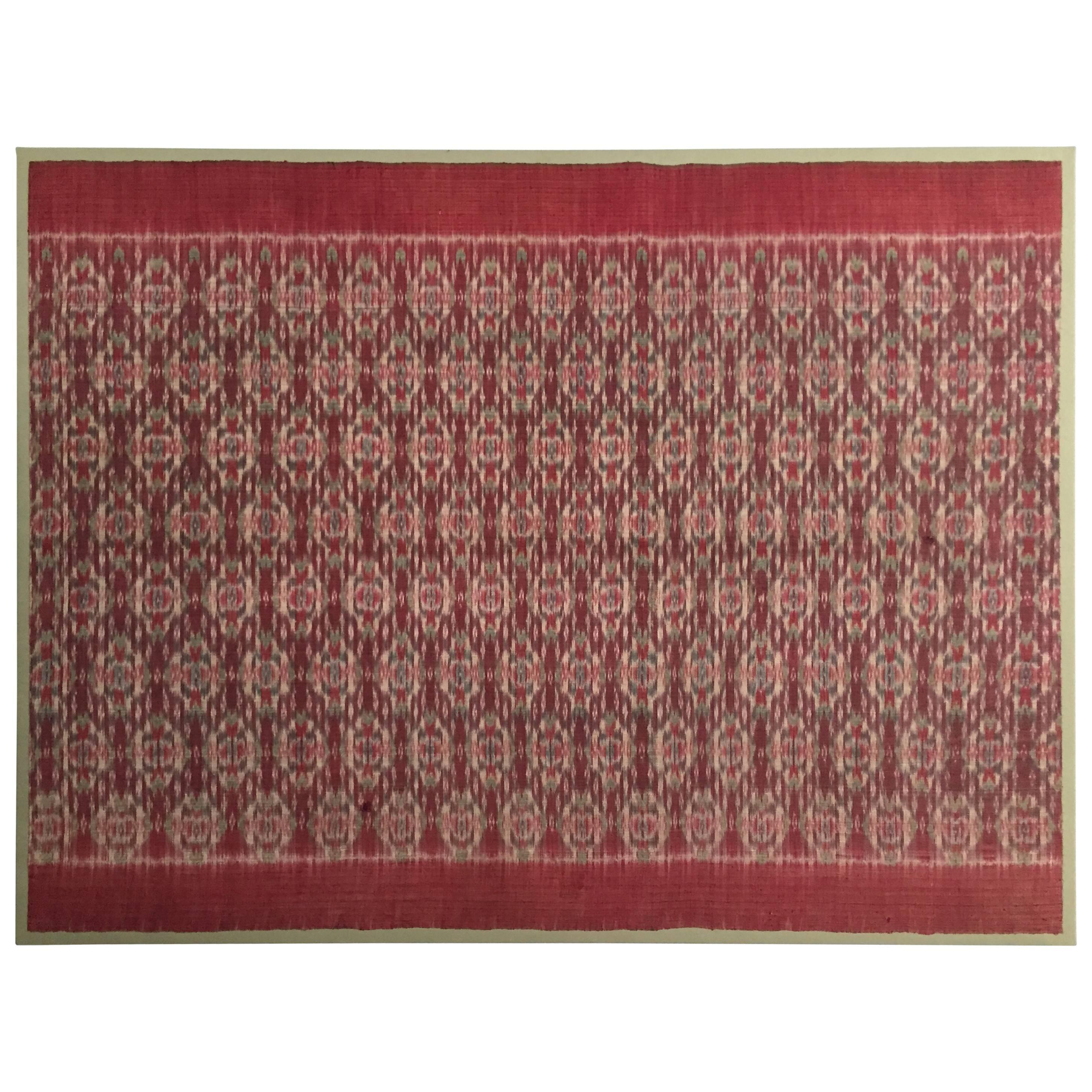19th Century Indonesian Ikat Textile Fragment For Sale