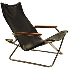 Japanese Modernist Folding Sling Chair by Uchida