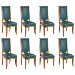 Maurice Jallot Set of Eight Dining Chairs