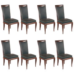Ensemble de huit chaises de salle à manger attribué à Rene His