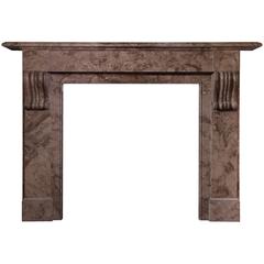19th Century French Victorian Mantel carved in Belgian Marble (FR-ZE44) 1