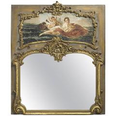 19th Century French Louis XV Style Trumeau Mirror