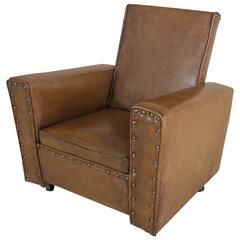 1930s Leather Upholstered Child’s Club Armchair
