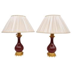 Small Pair of Sang De Boeuf Paris Porcelain, circa 1880
