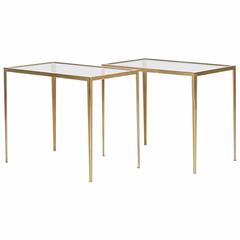 Pair of Brass Side Tables by Vereinigte Werkstätten München