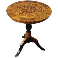 Antique Italian Lamp Table in Walnut from, circa 1880