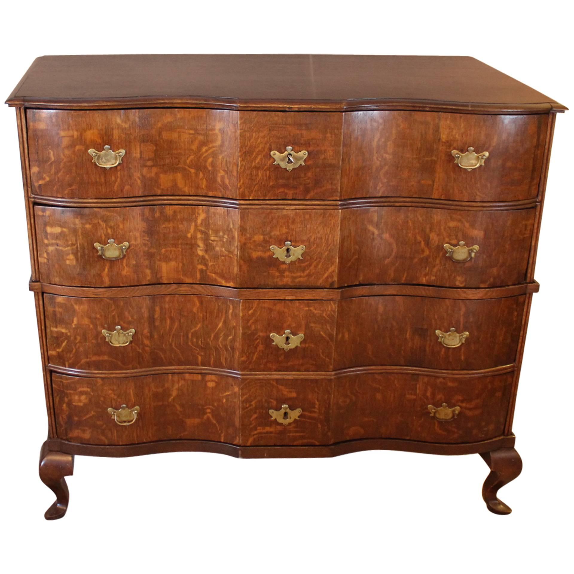 Large Baroque Style Chest of Drawers in Oak, 1740