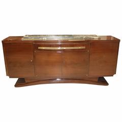 Grand French Art Deco Exotic Macassar Ebony Sideboard / Buffet, circa 1940s 8