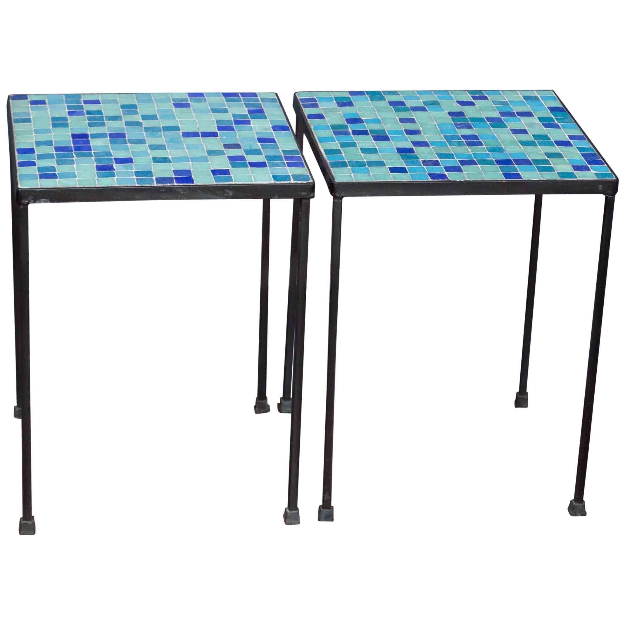 Pair of Italian Mosaic Tables