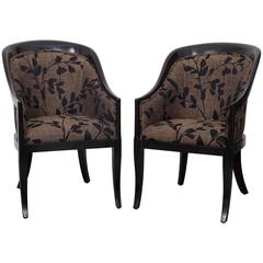 Pair of Decorative Tub Chairs Great Curved Back Supports