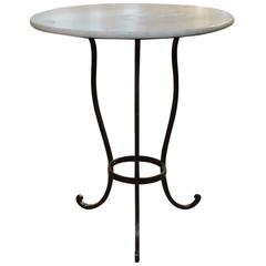 Italian 18th Century Iron Table Base with Marble Top