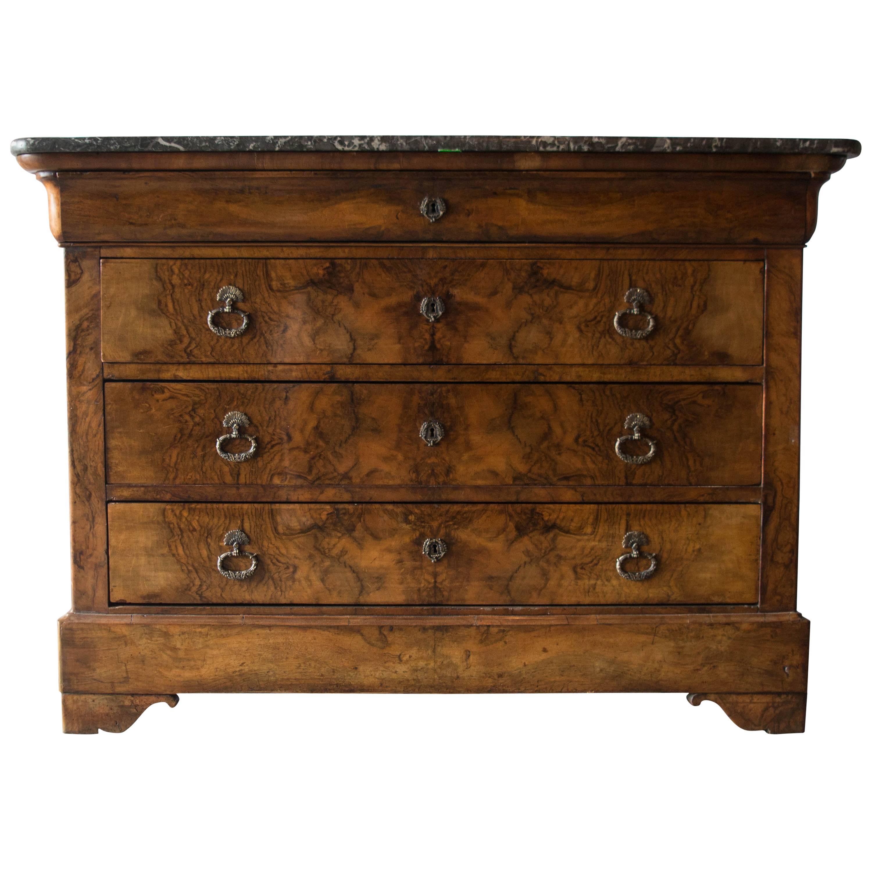 19th Century Louis Philippe Walnut Commode