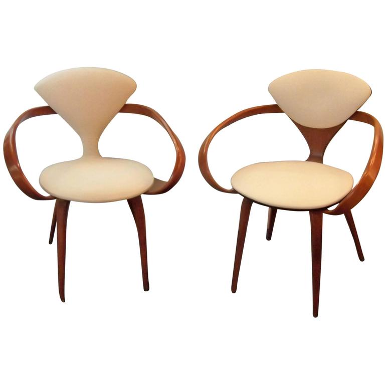 Near Pair Of Norman Cherner Pretzel Chairs