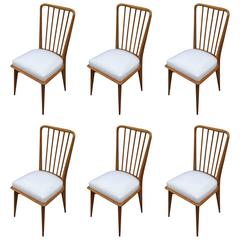 Mid-Century Modern Italian Paolo Buffa Dining Chairs, Set of Six 11