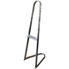 Polished Aluminum Cantilever "Hairpin" Easel