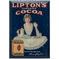Tin Advertising Sign for Lipton's Cocoa 9