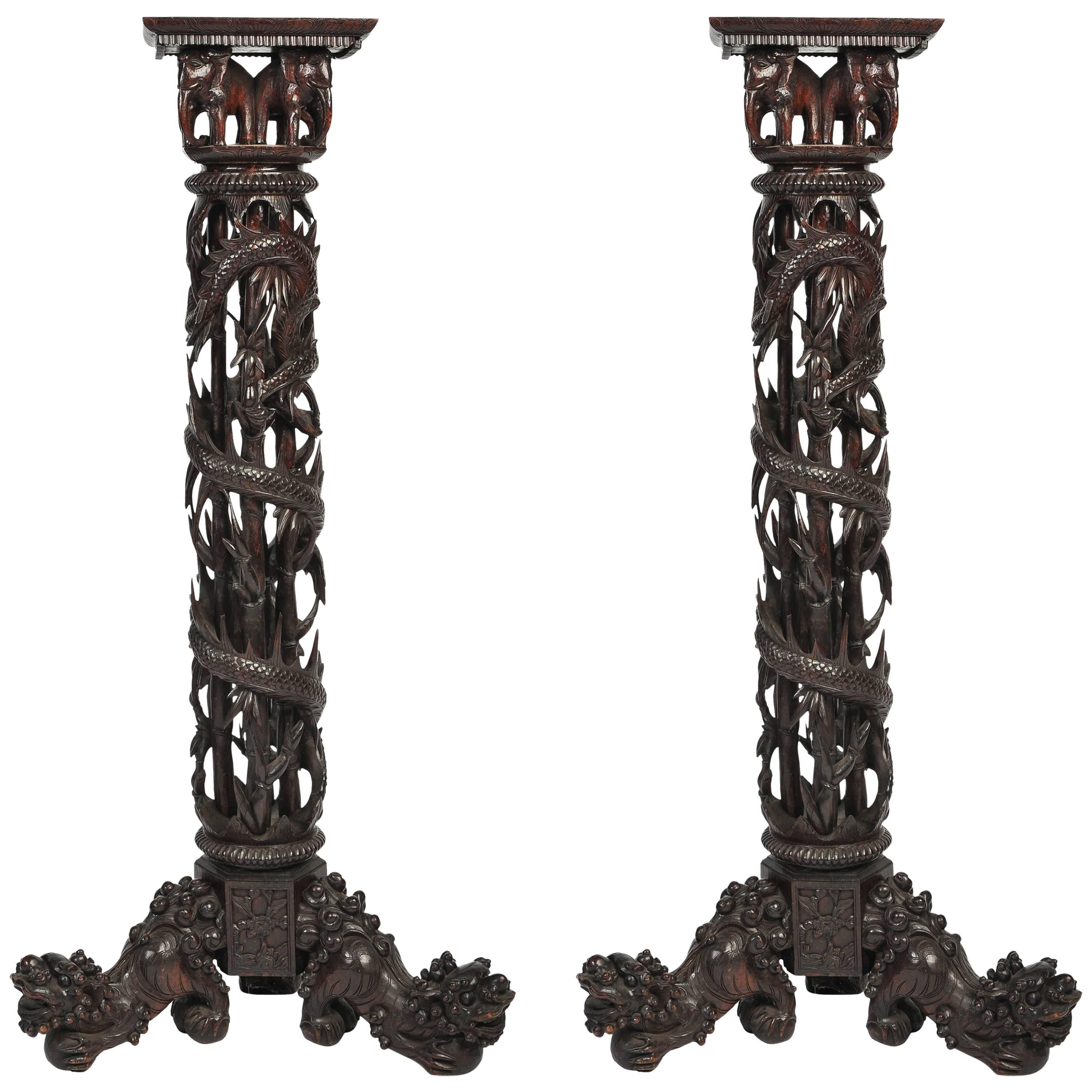 Pair of Chinese Torchas, 19th Century For Sale