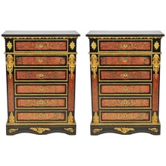Pair of Boulle Cabinets, 19th Century