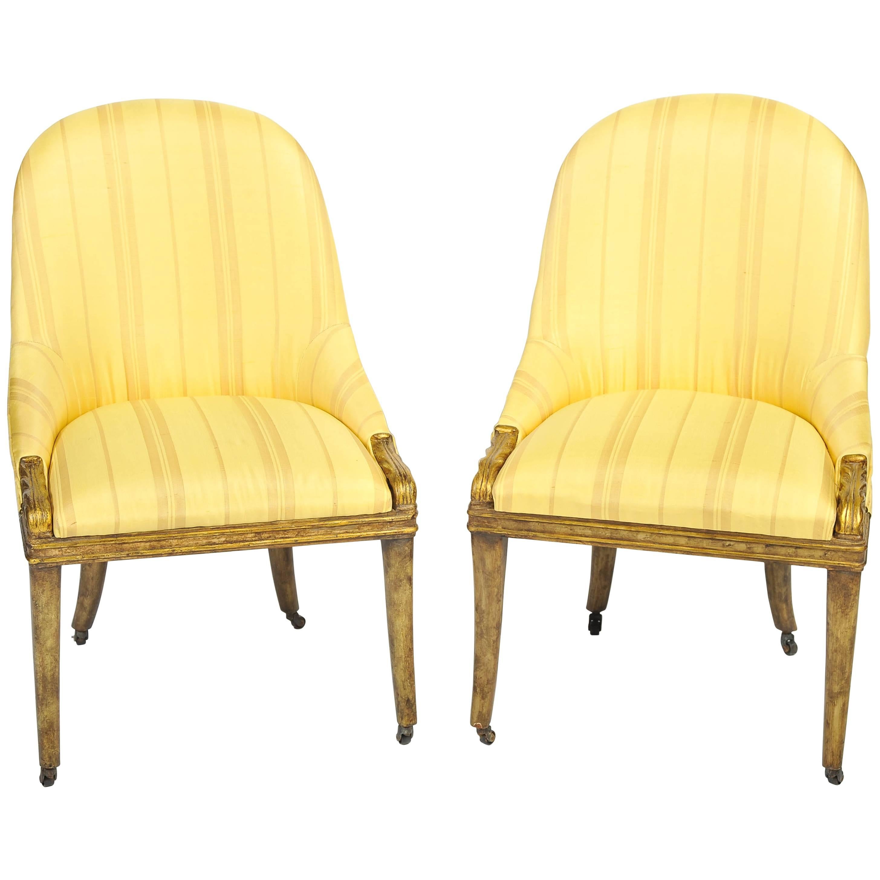 Pair of Regency Side Chairs For Sale