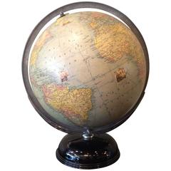 Art Deco Indexed Terrestrial Art Globe By Rand McNally & Co.