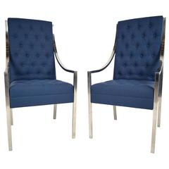 Pair of Milo Baughman Armchairs 12