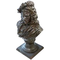 Large 20th Century Bust of a 17th Century Gentleman, Probably an Artist