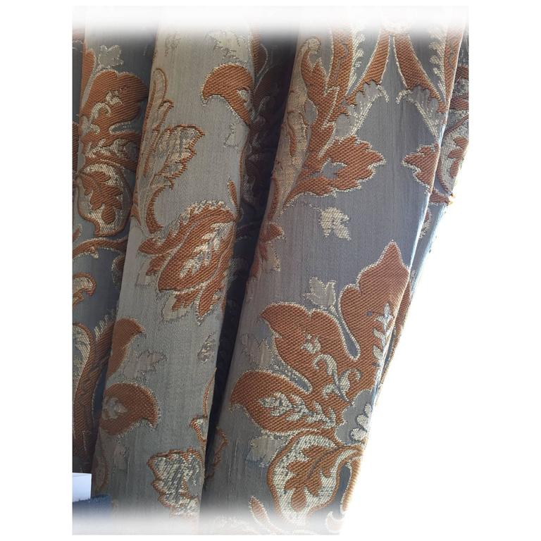 Pair of Silk Hand Embroidered Curtains For Sale at 1stDibs