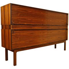 Rare Vintage Danish Rosewood Two-Tier Sideboard by Sigfred Omann