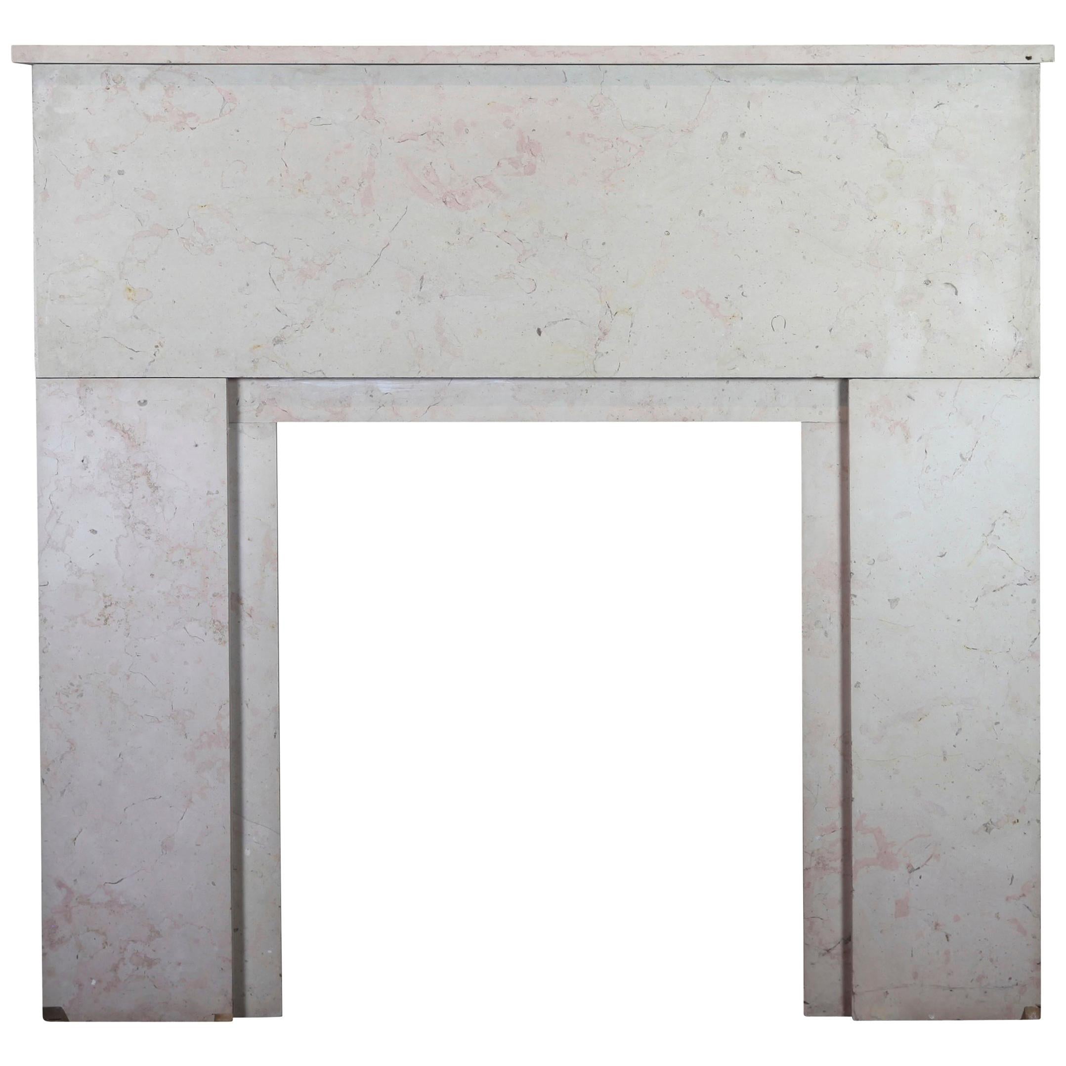 French Petite Art Deco Original Antique Fireplace Surround For Sale