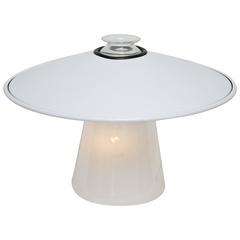 1970s Stilnovo Murano Glass Lamp with Enameled Metal Shade 4