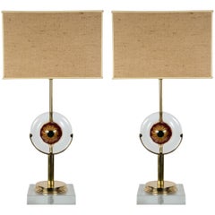 Pair of Murano Glass Lamps by Gianluca Fontana