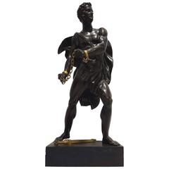 Grand Tour Bronze Sculpture of a Gladiator in Handcuffs, circa 1830