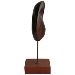 Curved Wooden Sculpture by Bertram Eaton from 1960s