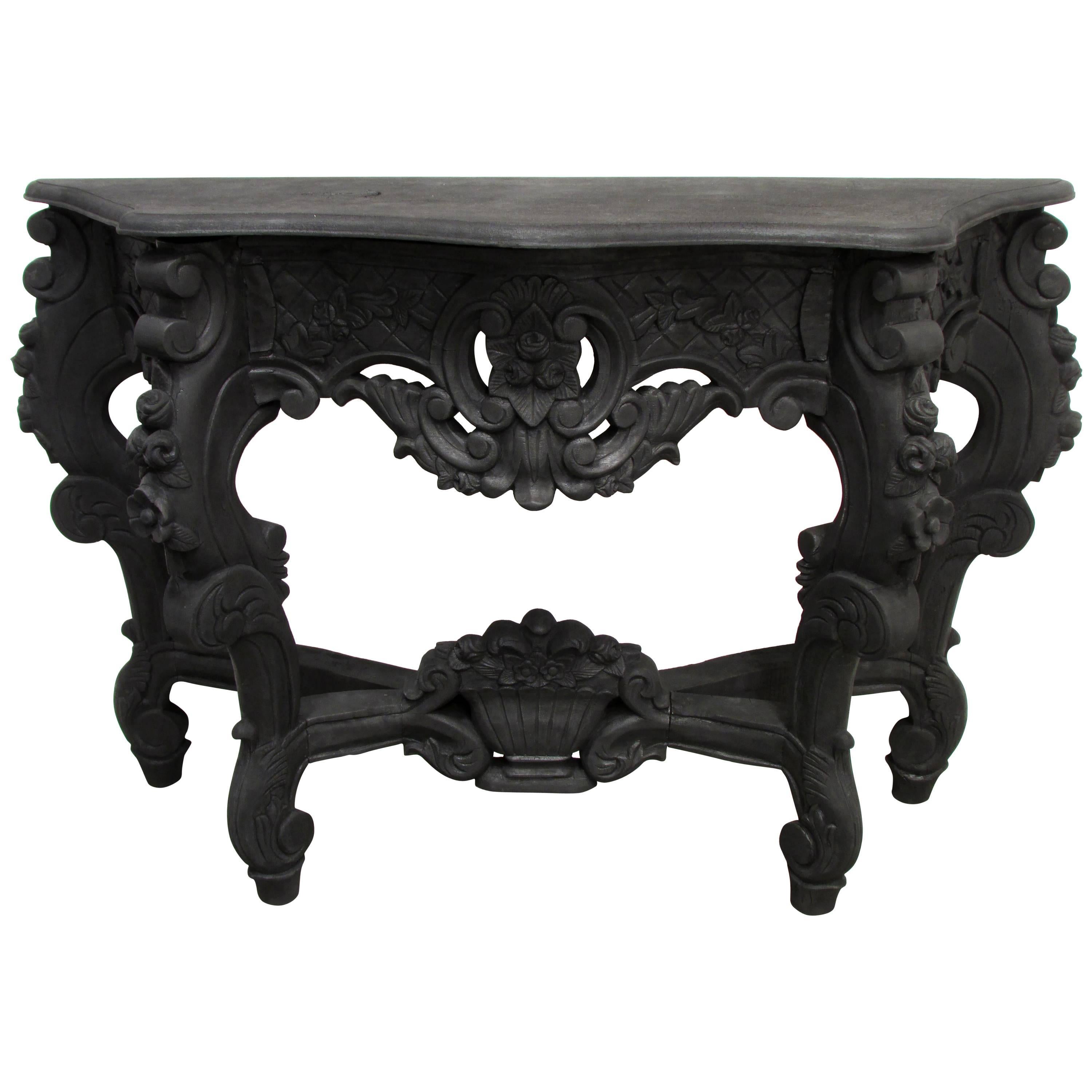 Charred Louis XV Style Console