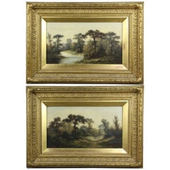 Pair of Framed American Landscapes Paintings