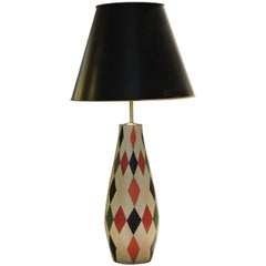 Large Harlequin Diamond Design Table Lamp