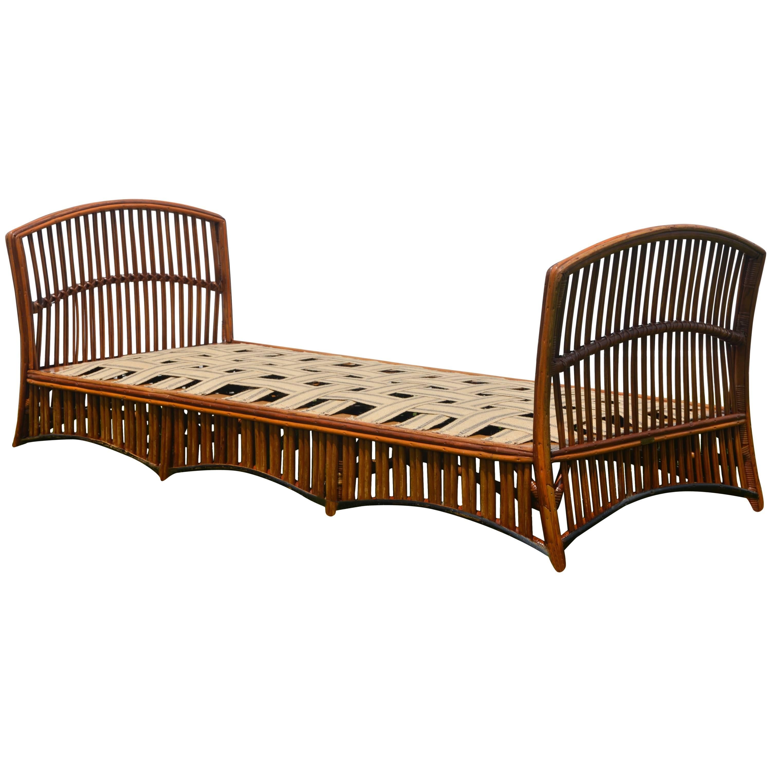 Antique Ypsilanti Stick Wicker Daybed at 1stDibs
