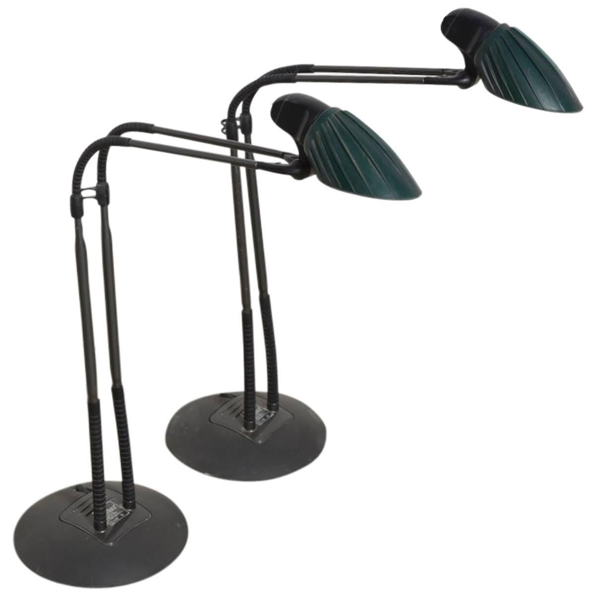 Stephan Copeland Set of Two Desk, Table "Tango" Lamps for Arteluce For Sale