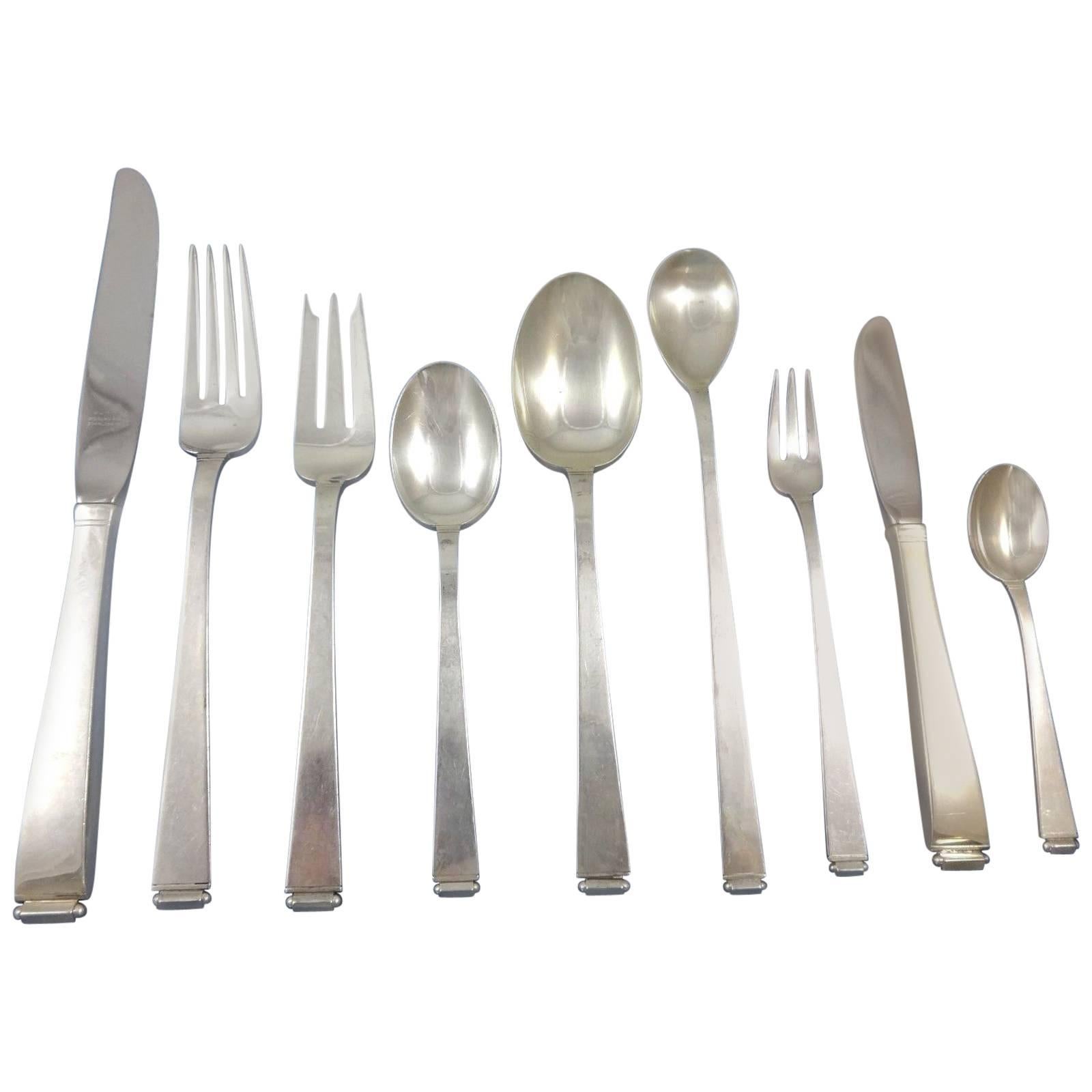 Perspective by Gorham Sterling Silver Flatware Set Service 59 Pieces Modernism