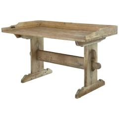 19th Century Rustic Swedish Pine Work Table