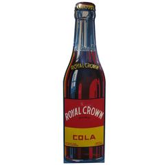 Vintage Metal Royal Crown Cola Bottle Sign
