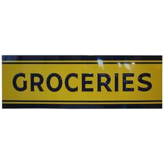 Vintage Groceries Advertising Sign