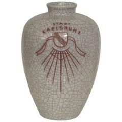 Large Vase with Crackled Glaze by Karlsruhe