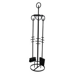 Erik Hogland Wrought Iron Modernist Fire Tools 2