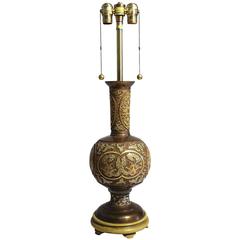 Chinese Bronze Cloisonne Lamp by Marbro