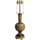 Chinese Bronze Cloisonne Lamp by Marbro