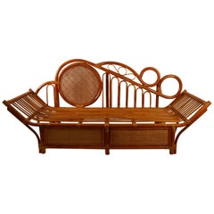 Bamboo Daybed, Chaise Attributed to Parzinger