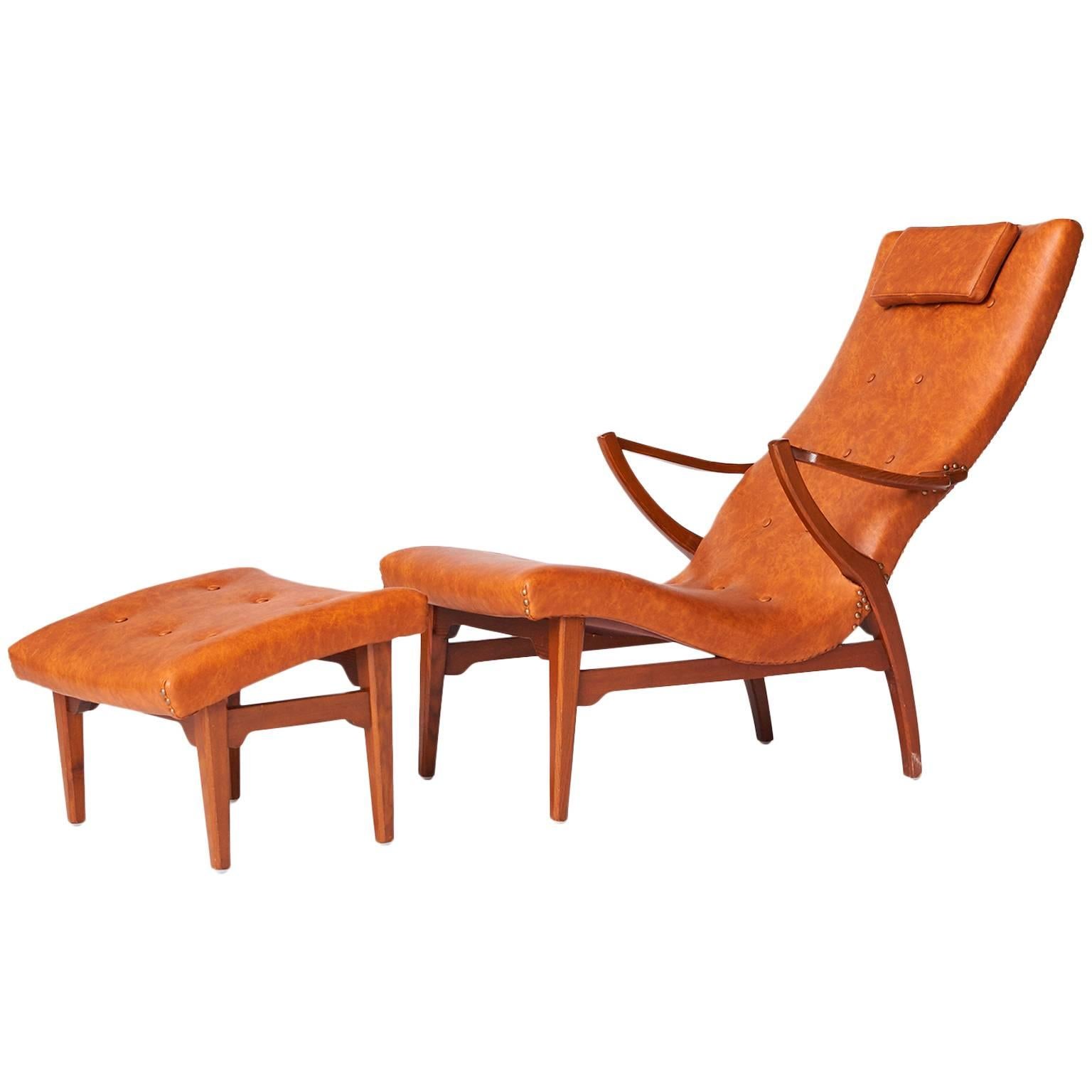 Swedish Lounge Chair and Ottoman