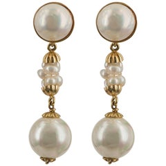 Pearl Earrings on Gold