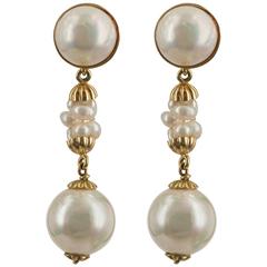 Pearl Earrings on Gold 2